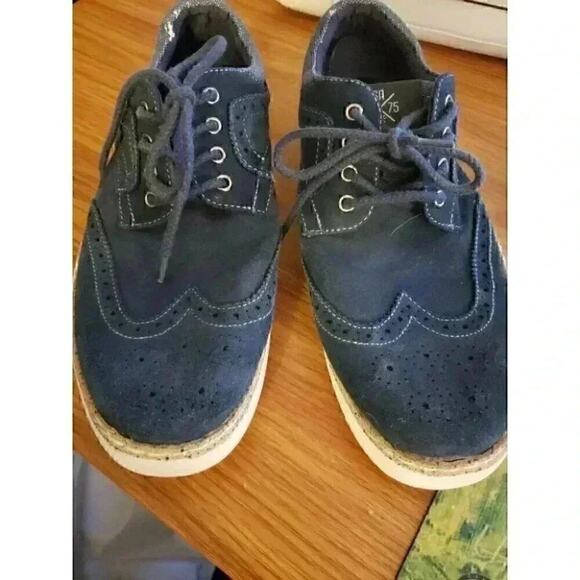 Stacy Adams Wingtip Shoes Black Denim sneakers Men's Size 8 Casual  shoes. A24 - Picture 2 of 9